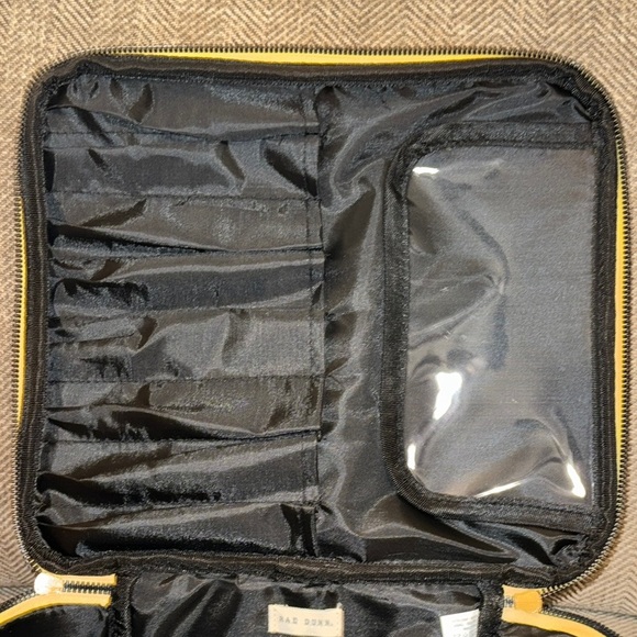 NWT Rae Dunn GRWM Get Ready With Me Cosmetic Makeup Bag Case Blue/Yellow Zipper - Picture 9 of 13